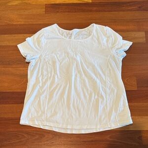 T by Talbots White Short Sleeve T-Shirt